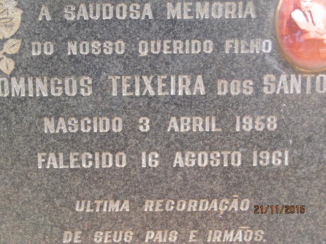 SANTOS Domingos Teixeira, dos 1958-1961