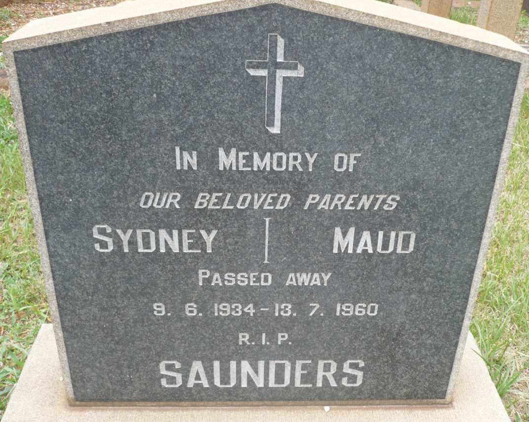 SAUNDERS Sydney -1934 &amp; Maud -1960