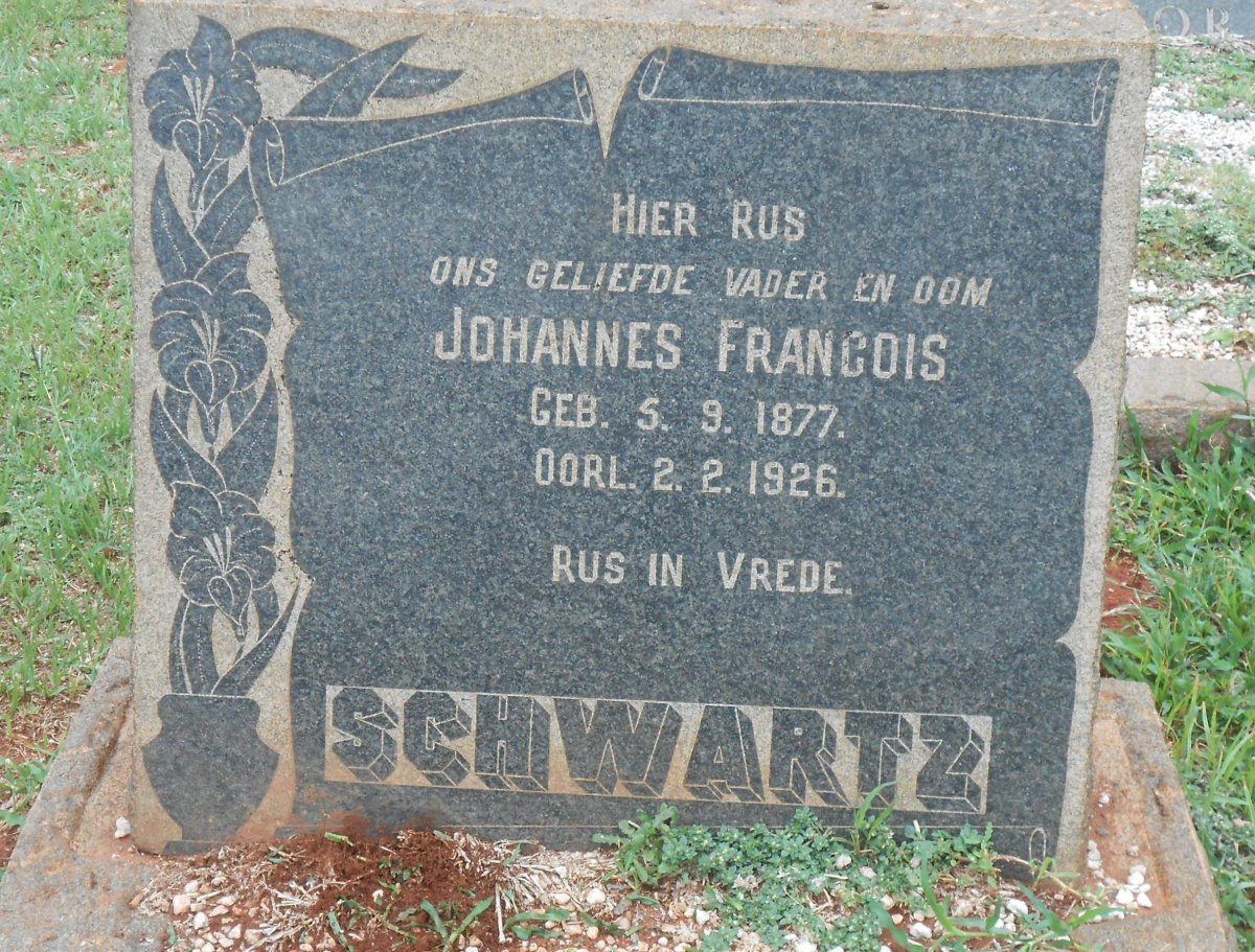 SCHWARTZ Johannes Francois 1977-1926