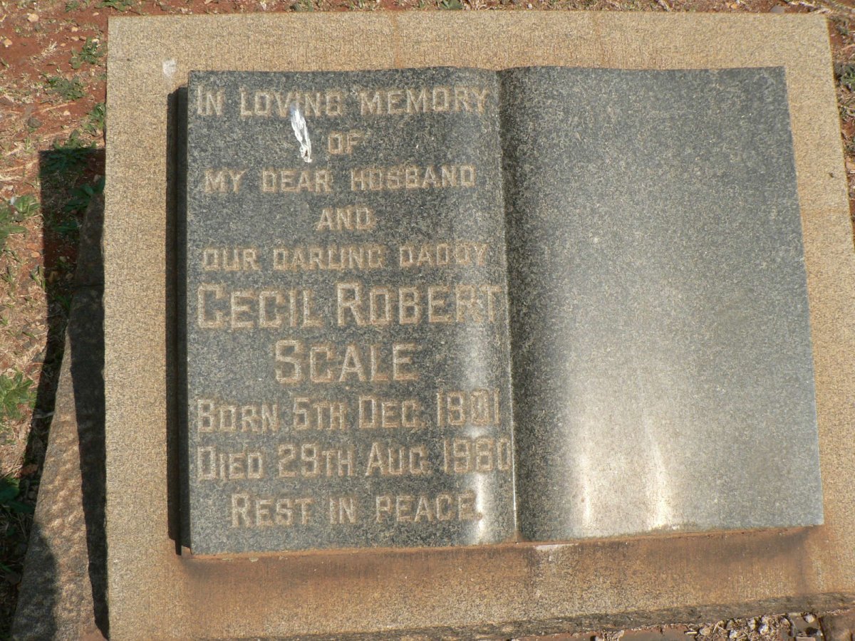 SCALE Cecil Robert 1901-1960