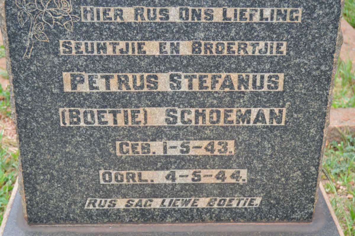 SCHOEMAN Petrus Stefanus 1943-1944