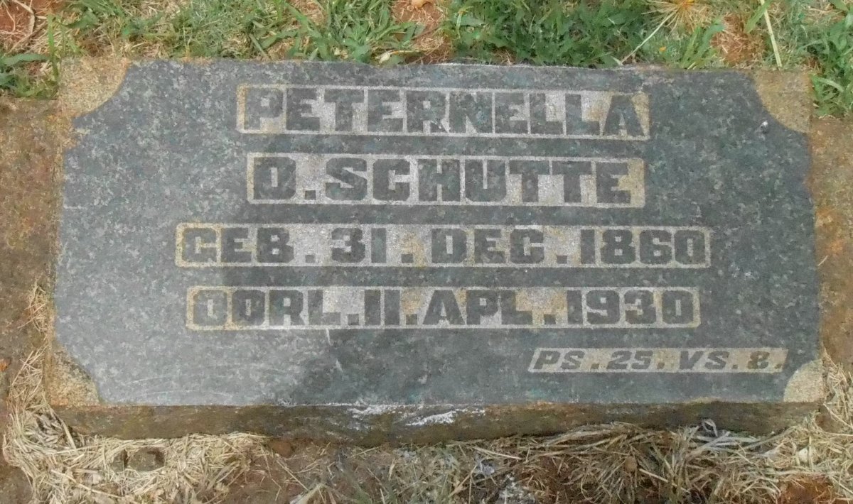 SCHUTTE Peternella D. 1860-1930