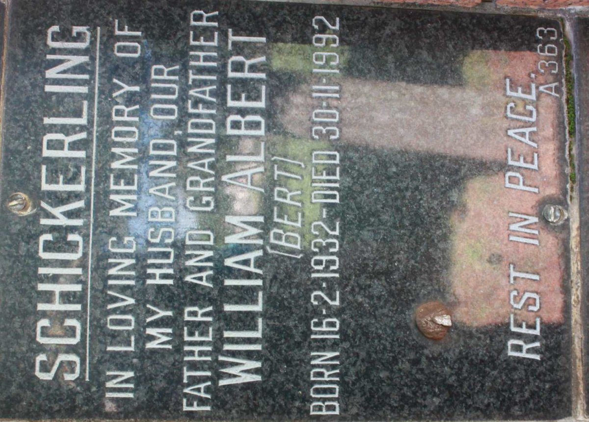 SCHICKERLING William Albert 1932-1992