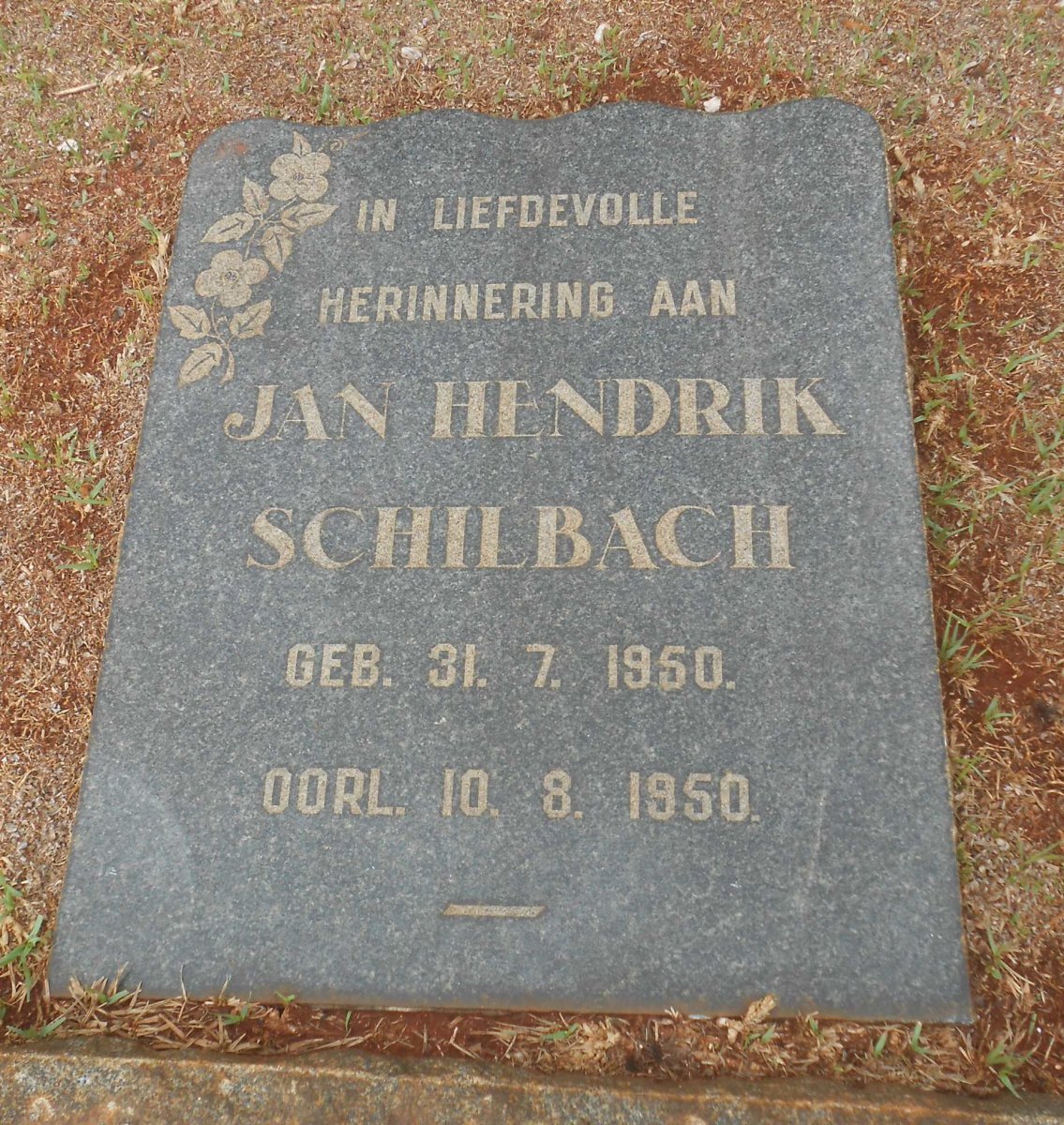 SCHILBACH Jan Hendrik 1950-1950