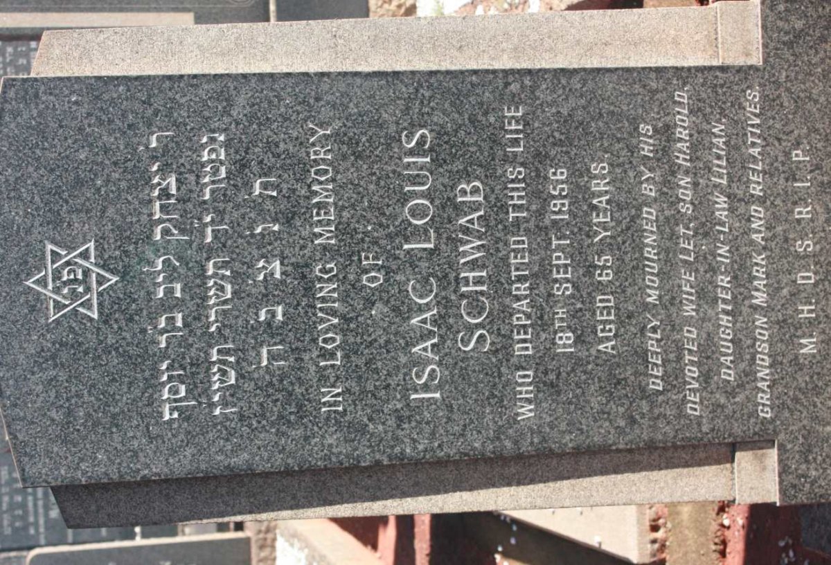 SCHWAB Isaac Louis -1956
