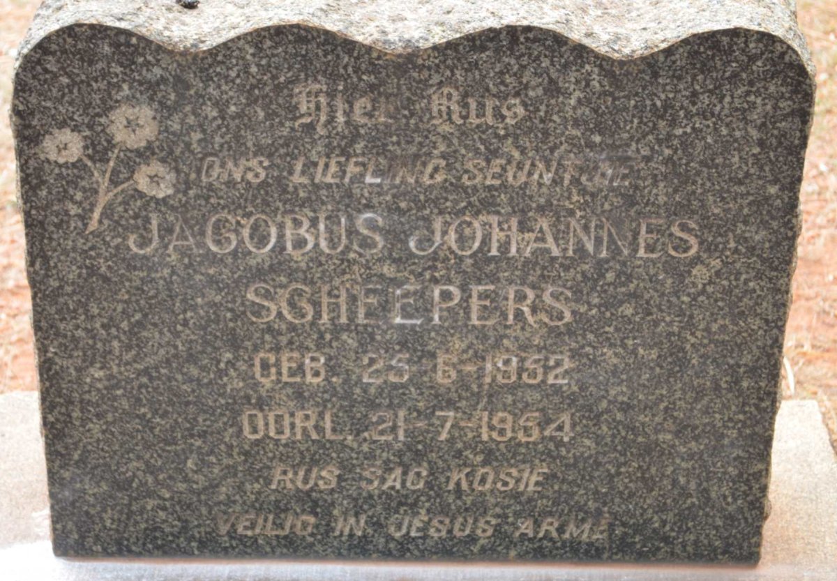SCHEEPERS Jacobus Johannes 1952-1954