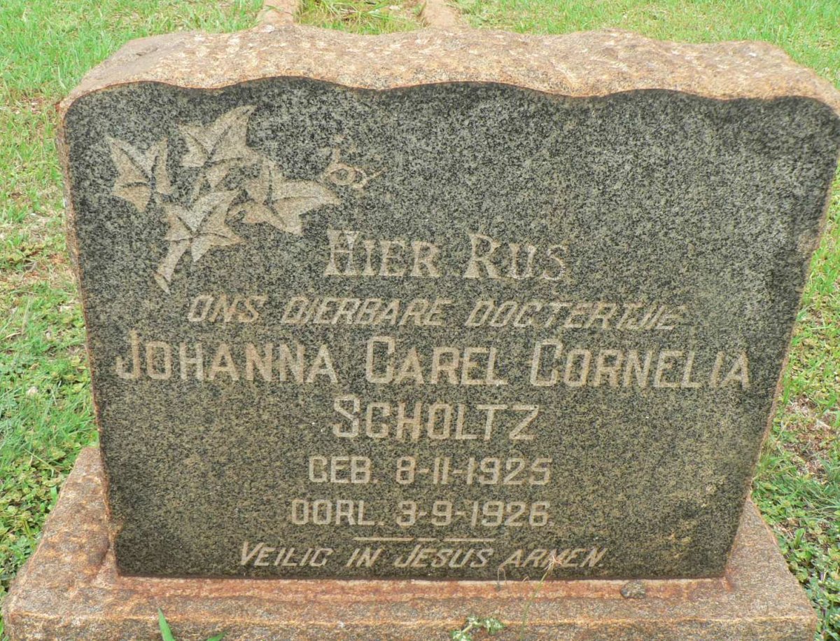SCHOLTZ Johanna Carel Cornelia 1925-1926