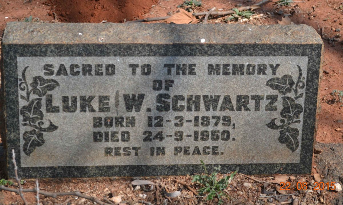 SCHWARTZ Luke W. 1879-1950