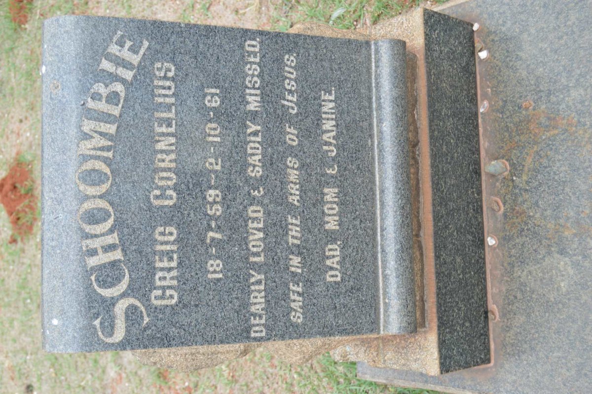 SCHOOMBIE Greig Cornelius 1959-1961