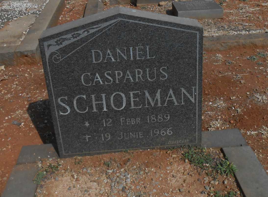 SCHOEMAN Daniël Casparus 1889-1966