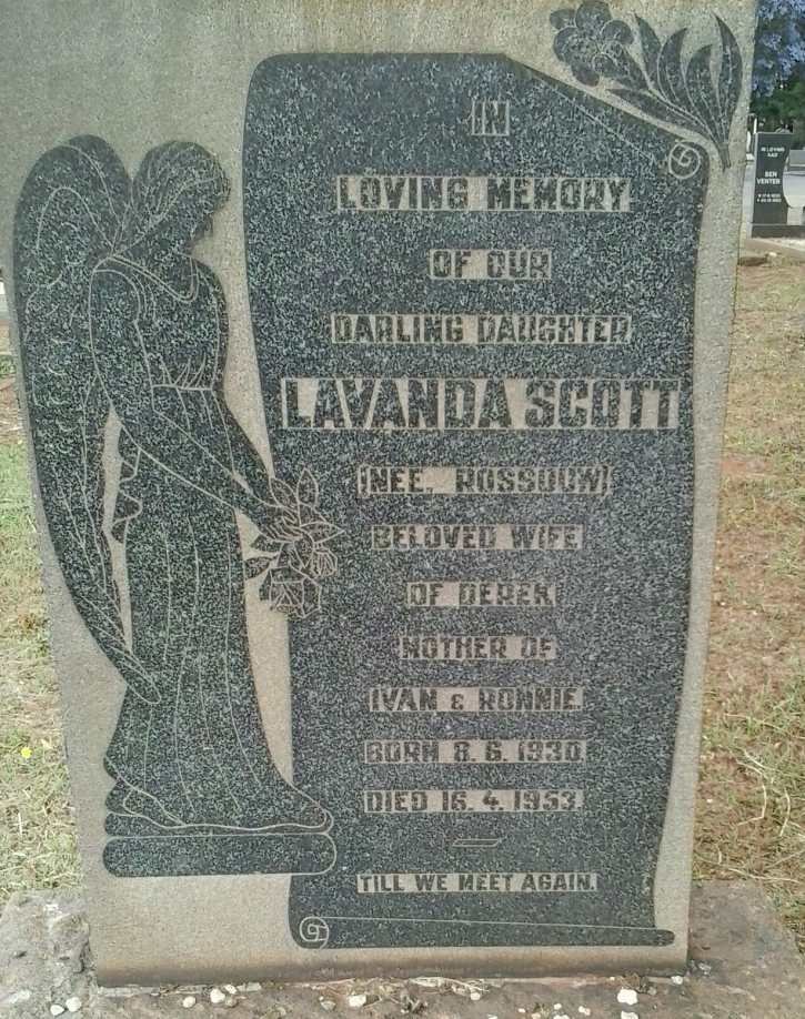 SCOTT Lavanda nee ROSSOUW 1930-1953