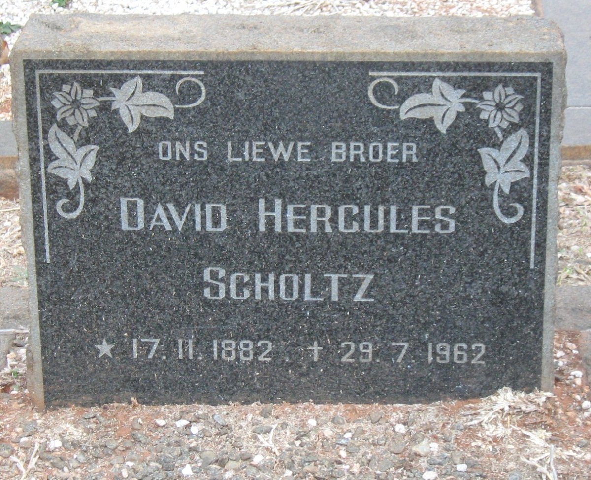 SCHOLTZ David Hercules 1882-1962