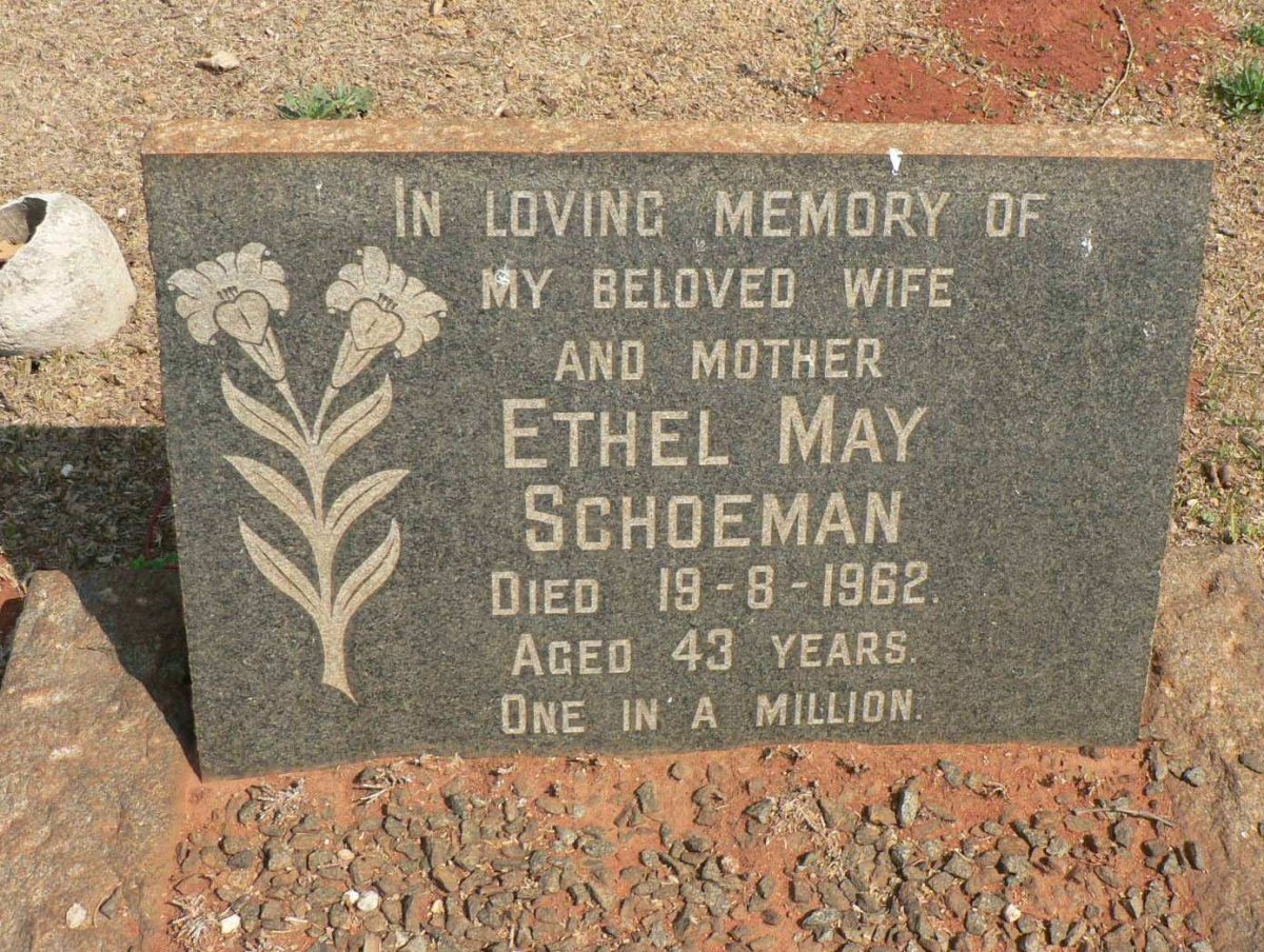 SCHOEMAN Ethel May -1962