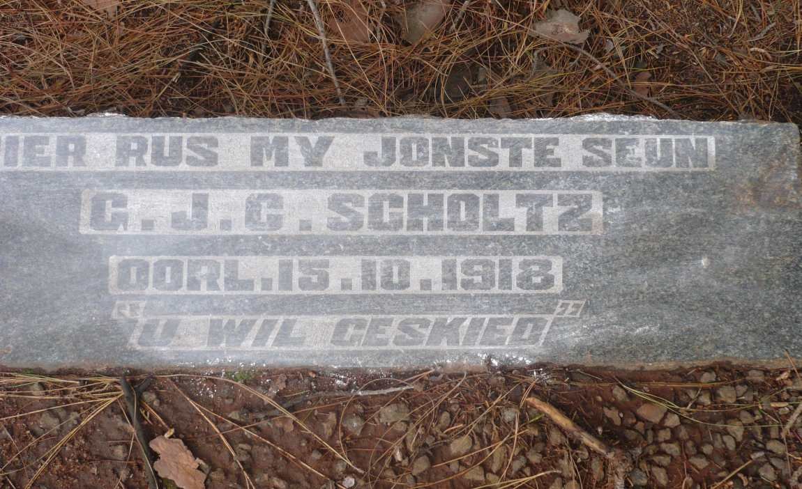 SCHOLTZ G.J.C. -1918