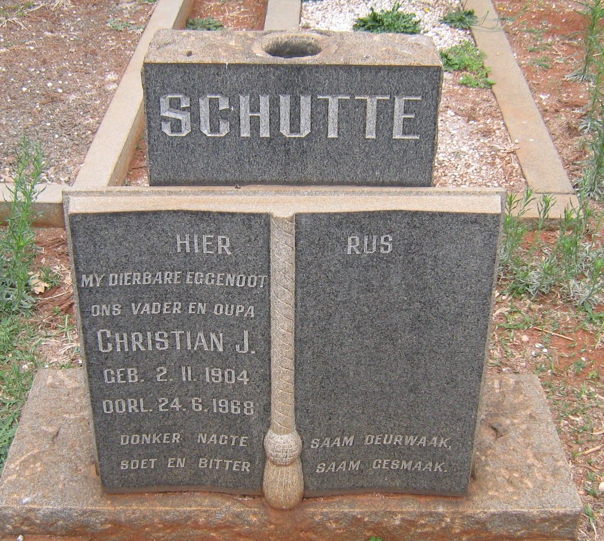 SCHUTTE Christian J. 1904-1968