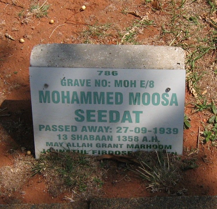 SEEDAT Mohammed Moosa -1939