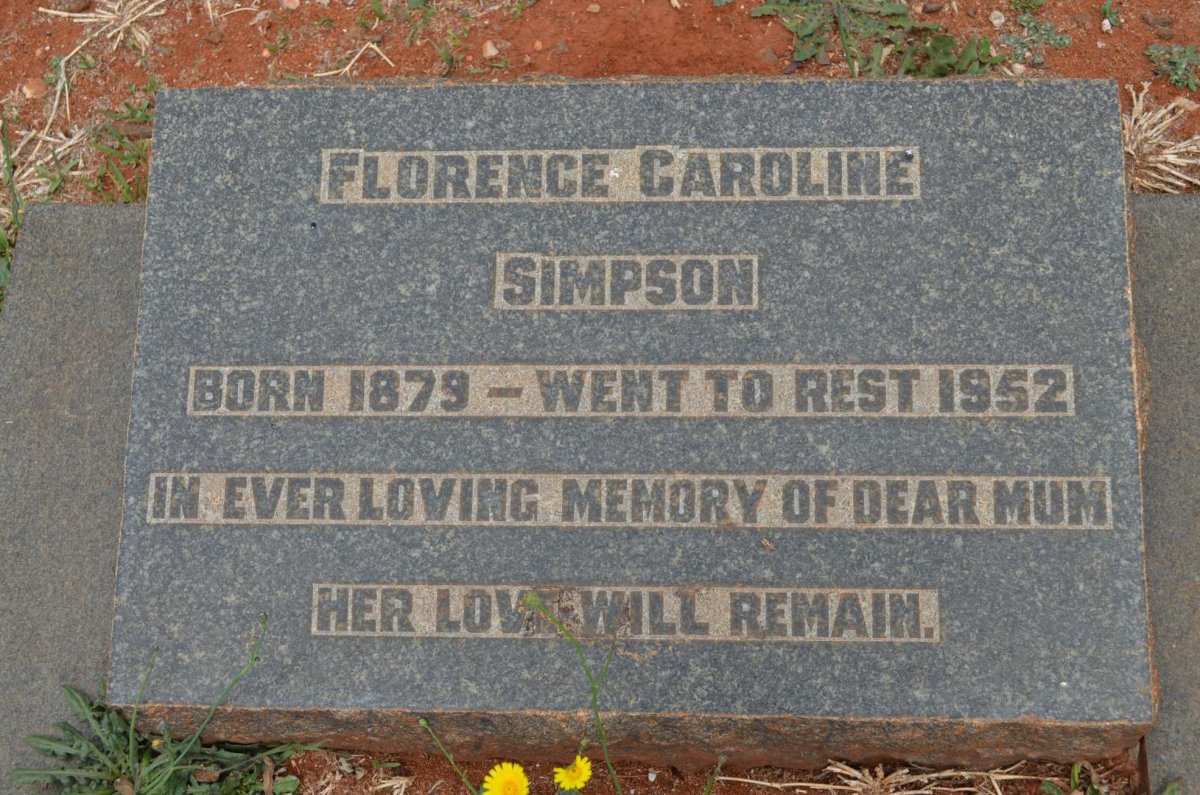 SIMPSON Florence Caroline1879-1952