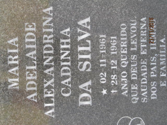 SILVA Maria Adelaide Alexandrina Cadinha, da 1961-1961