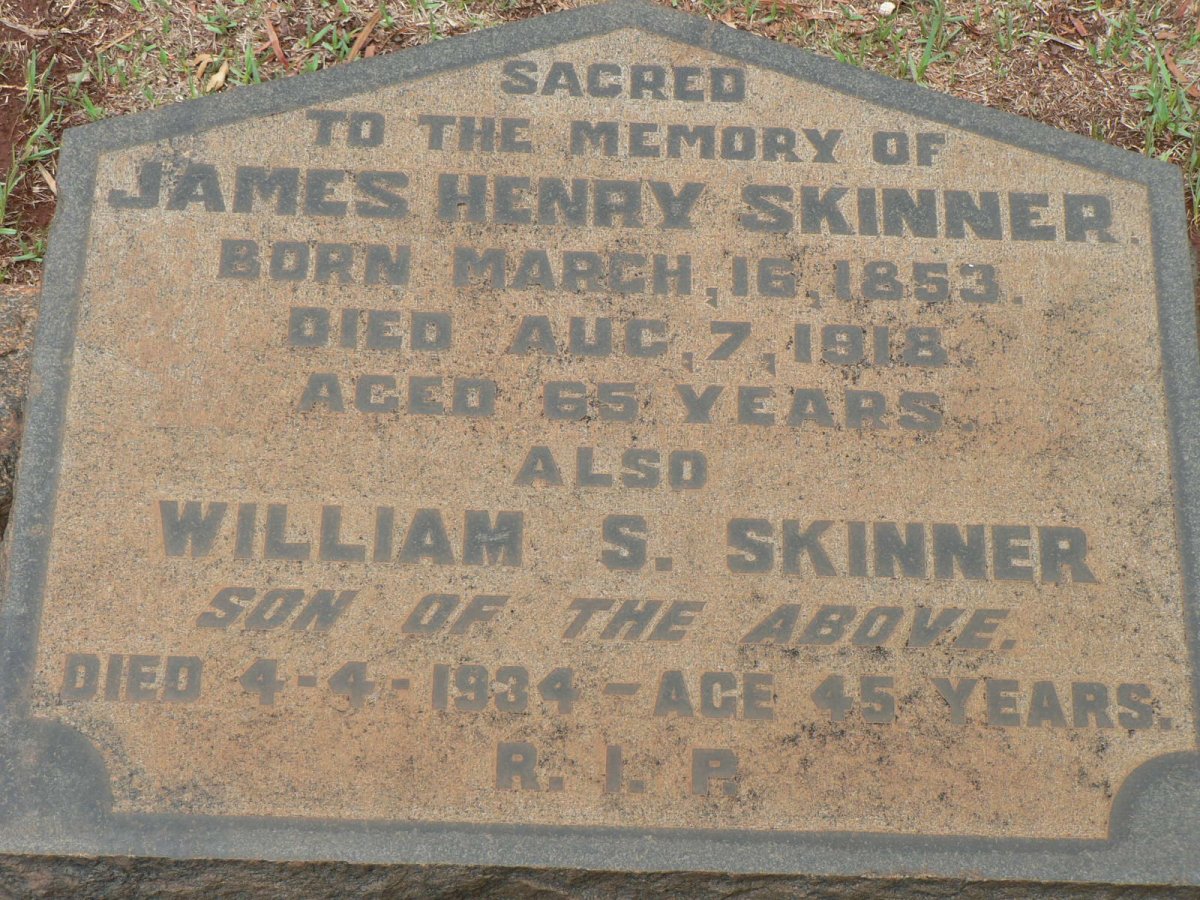 SKINNER James Henry 1853-1918 :: SKINNER William S. -1934