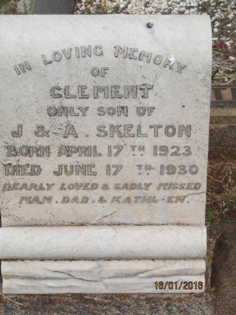 SKELTON Clement 1923-1930