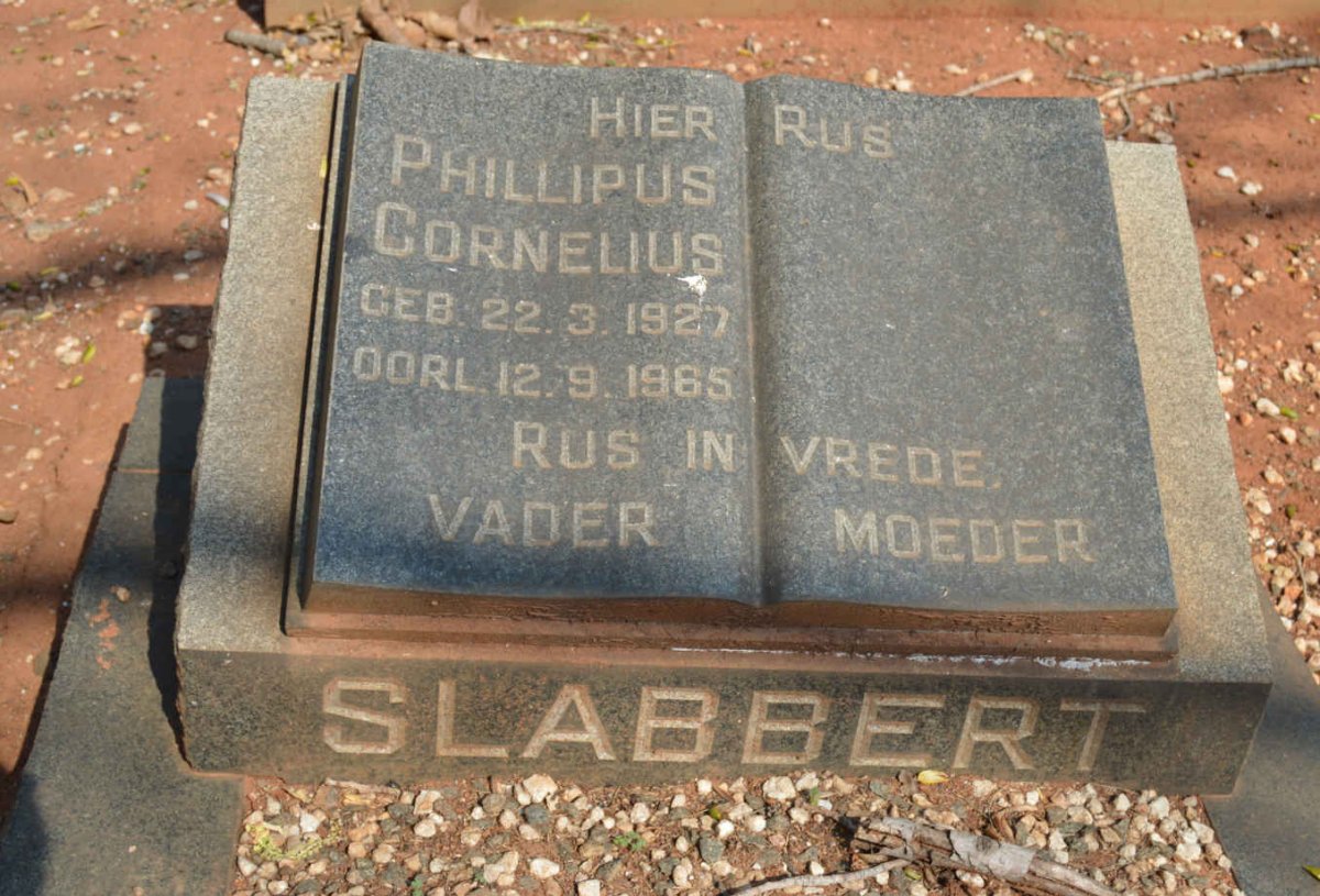SLABBERT Phillipus Cornelius 1927-1965