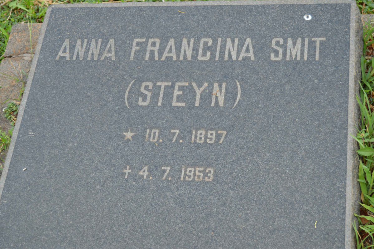 SMIT Anna Francina nee STEYN 1897-1953