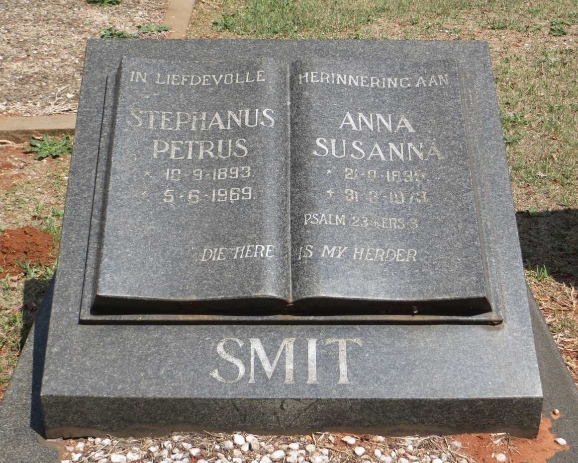 SMIT Stephanus Petrus 1893-1969 &amp; Anna Susanna 1895-1973