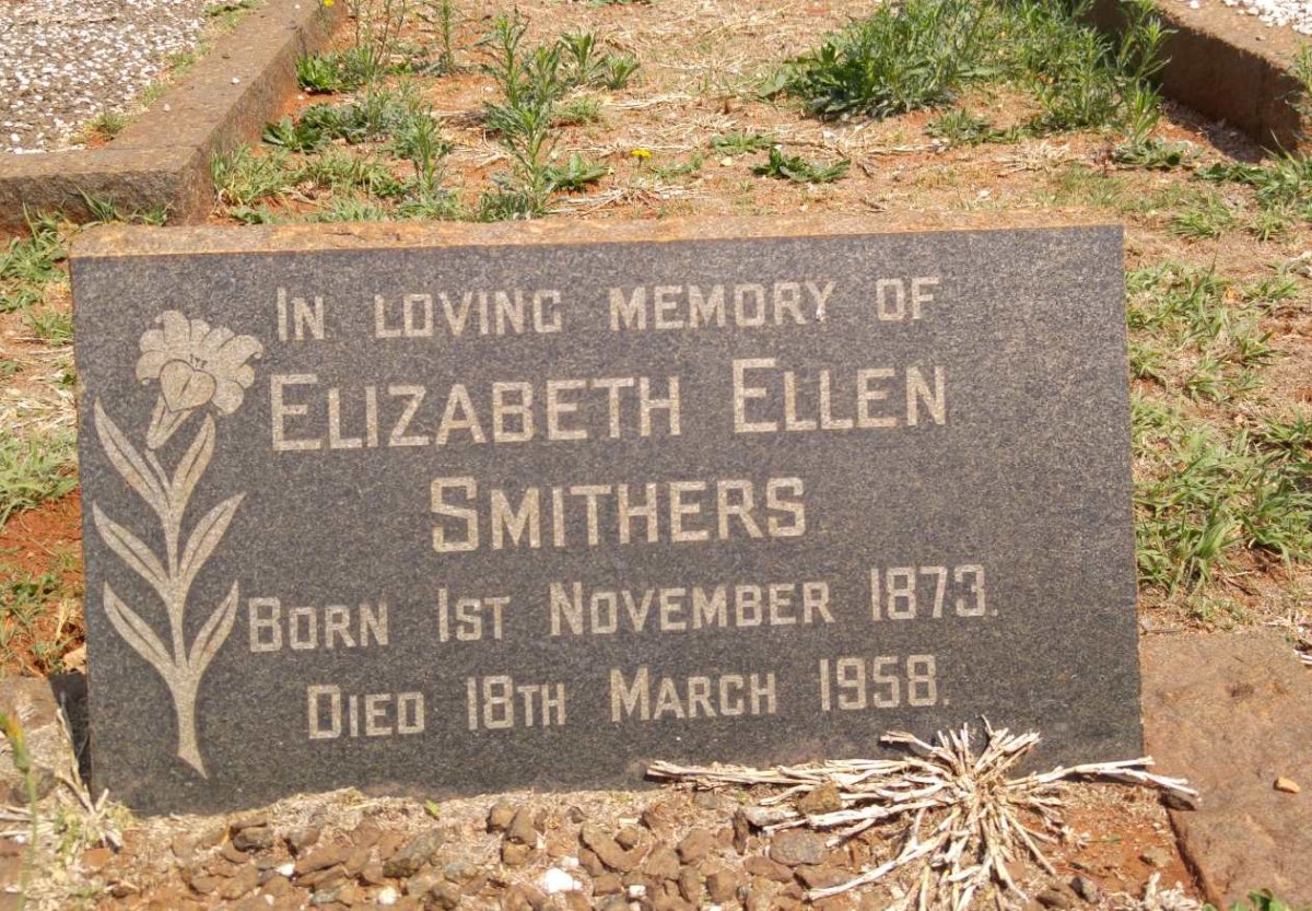 SMITHERS Elizabeth Ellen 1873-1958