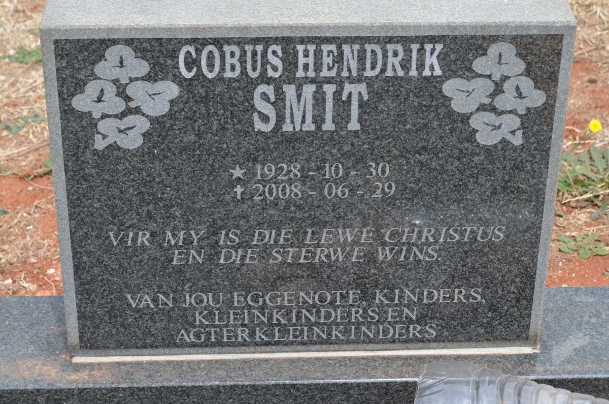 SMIT Cobus Hendrik 1928-2008