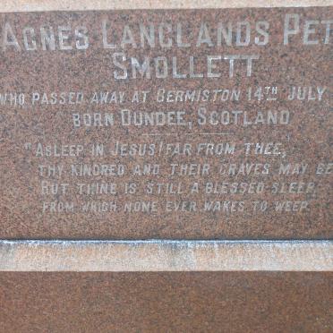 SMOLLETT Agnes Langlands Petrie -1935