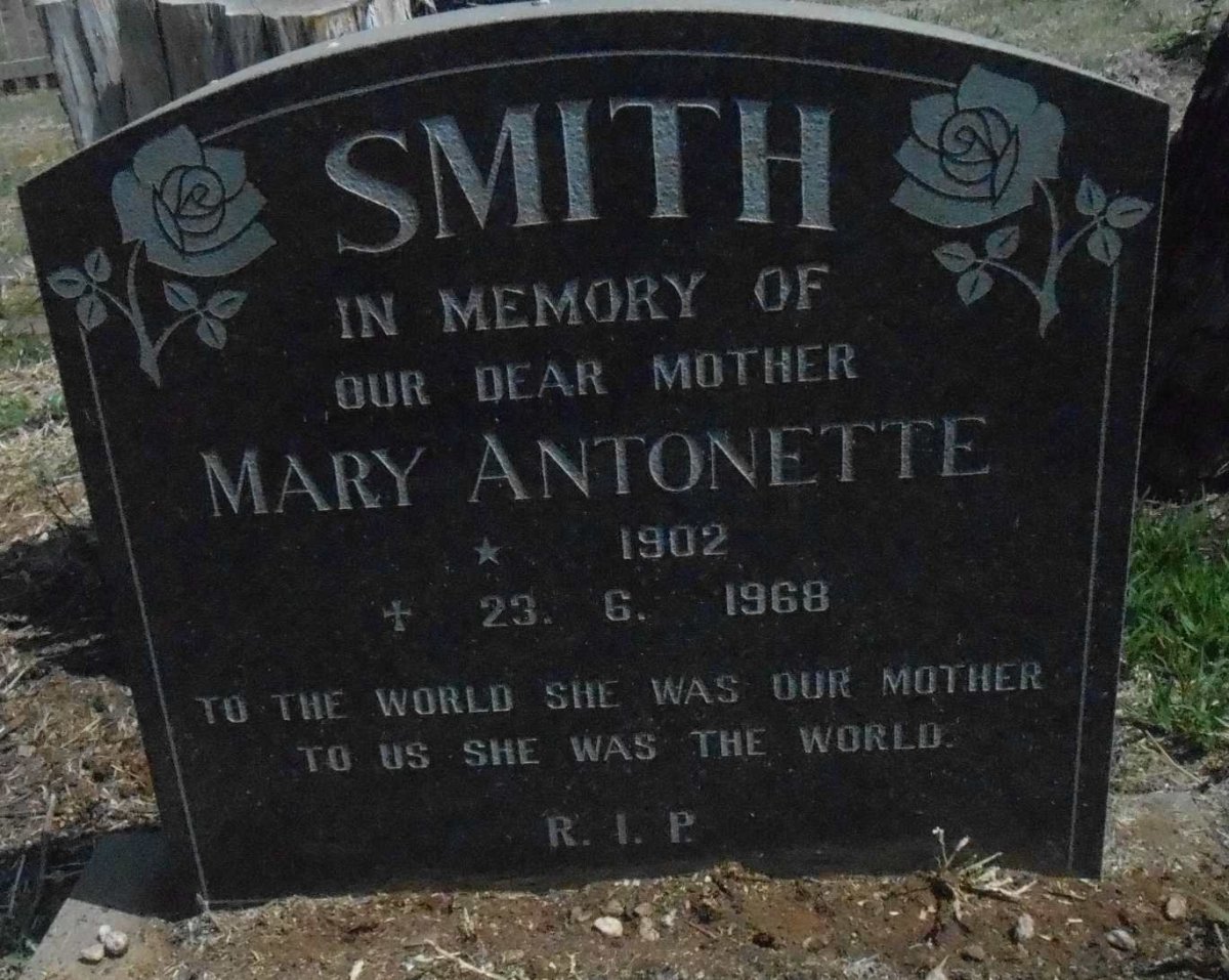 SMITH Mary Antonette 1902-1968