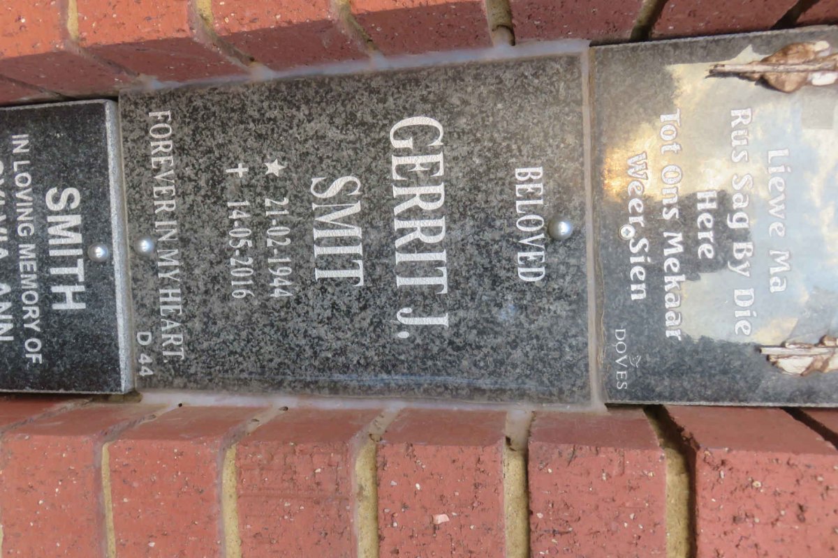 SMIT Gerrit J. 1944-2016