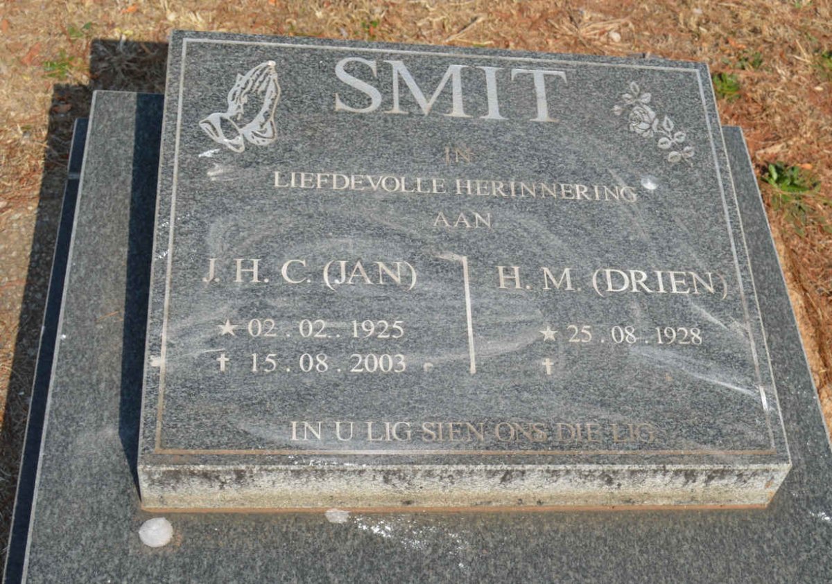 SMIT J.H.C. 1925-2003 &amp; H.M. 1928-