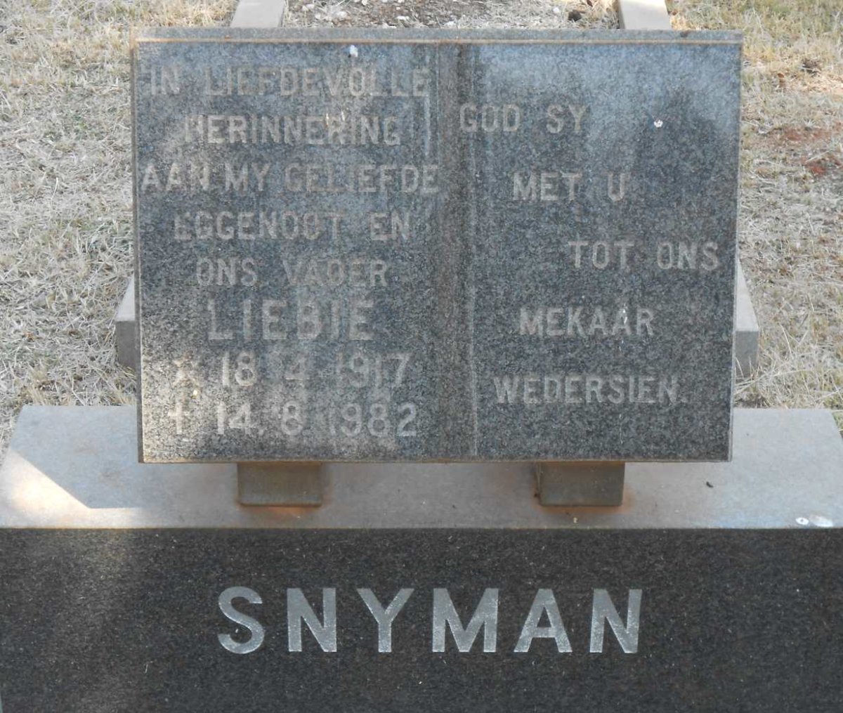 SNYMAN Liebie 1917-1982