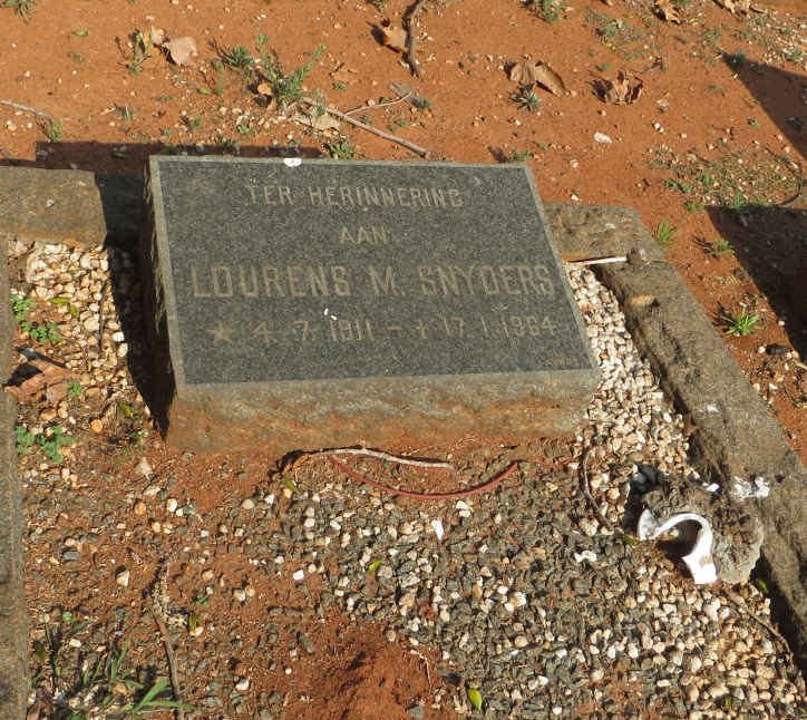 SNYDERS Lourens M. 1911-1964