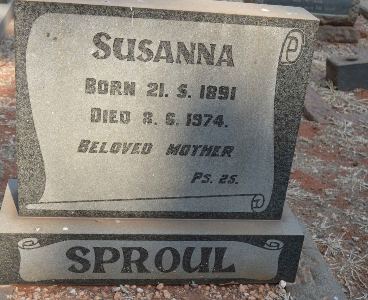 SPROUL Susanna 1891-1974
