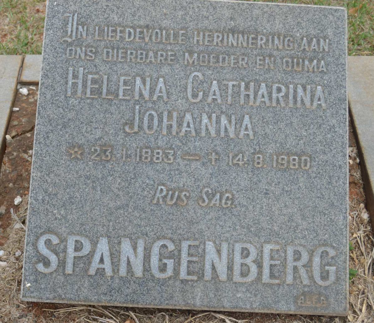 SPANGENBERG Helena Catharina Johanna 1883-1980