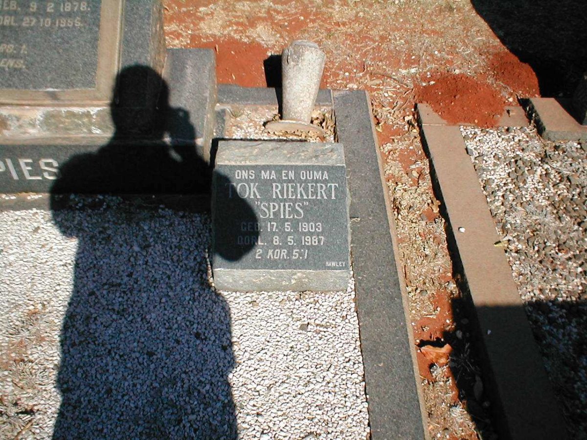 RIEKERT Tok nee SPIES 1903-1987