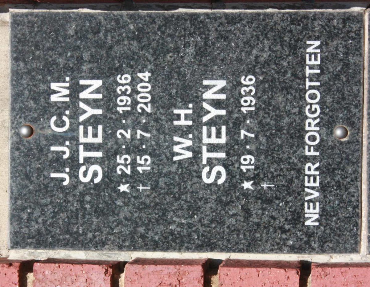 STEYN J.J.C.M. 1936-2004 &amp; W.H. 1936-