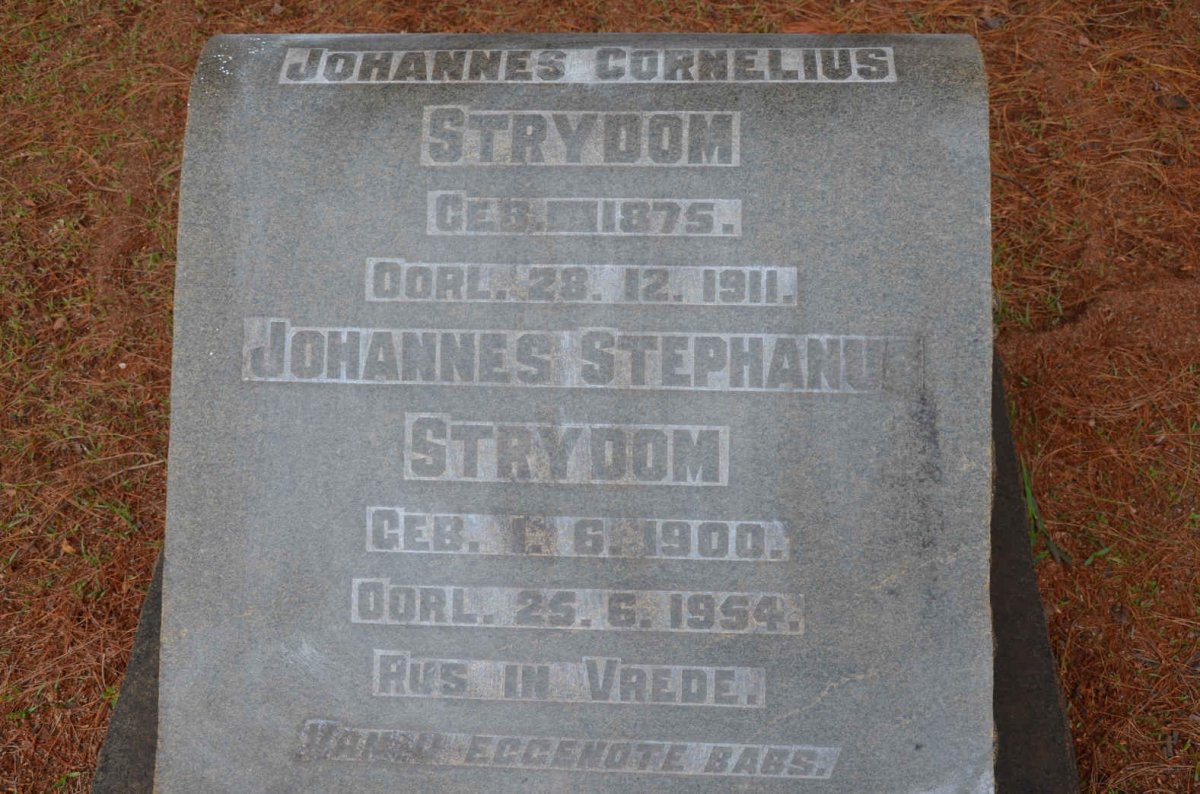 STRYDOM Johannes Cornelius 1875-1911 &amp; STRYDOM Johannes Stephanus 1900-1954