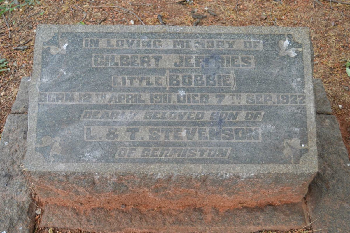 STEVENSON Gilbert Jeffries 1911-1922