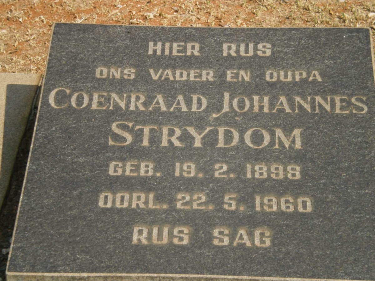 STRYDOM Coenraad Johannes 1898-1960