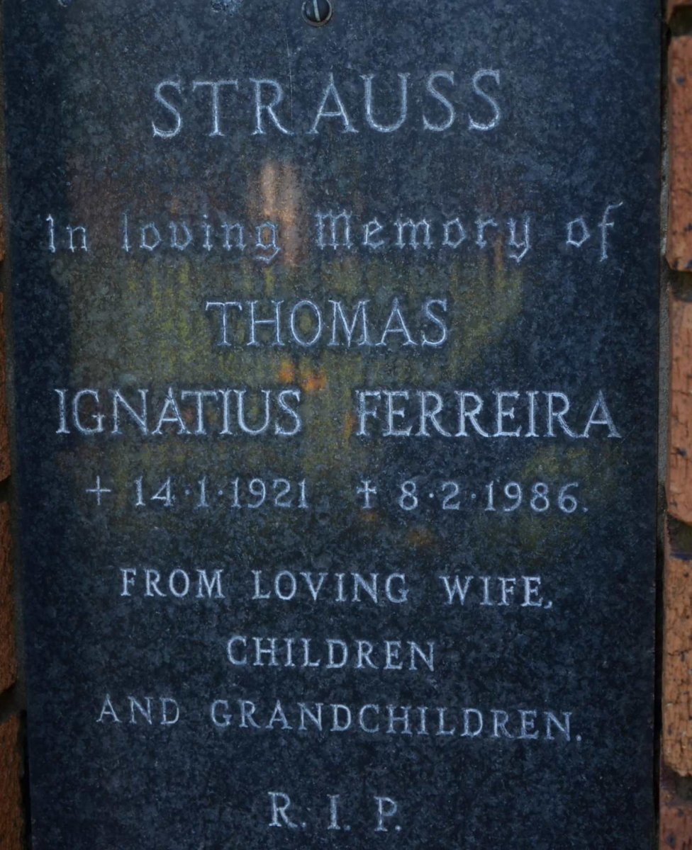STRAUSS Thomas Ignatius Ferreira 1921-1986