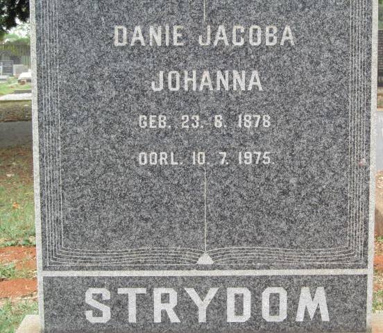 STRYDOM Danie Jacoba Johanna 1878-1975