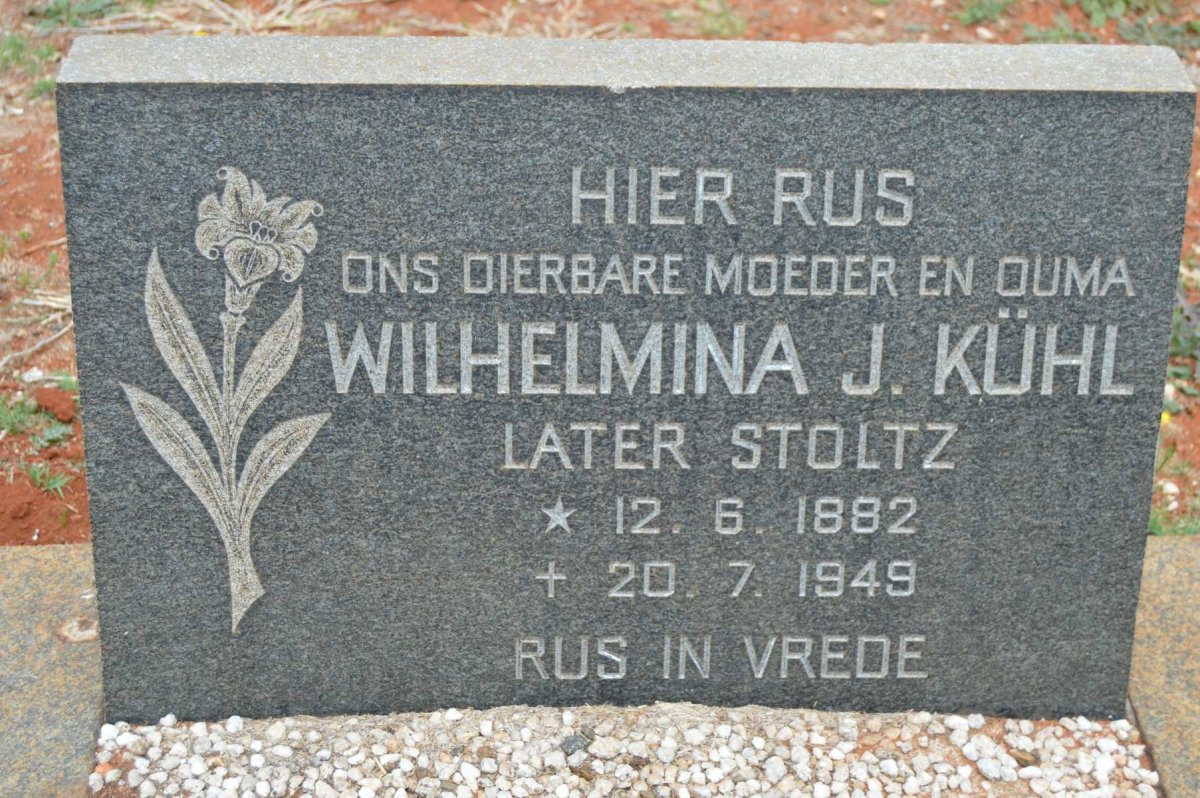 STOLTZ Wilhelmina voorheen KÜHL 1882-1949