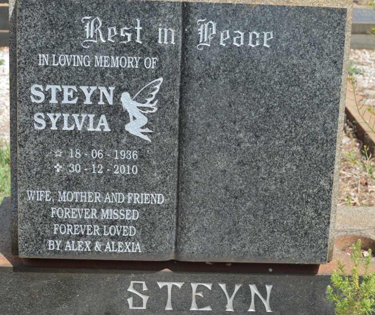 STEYN Sylvia 1936-2010