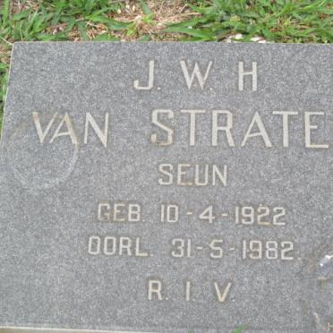 STRATEN J.W.H., van 1922-1983