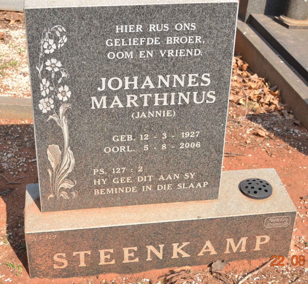 STEENKAMP Johannes Marthinus 1927-2006