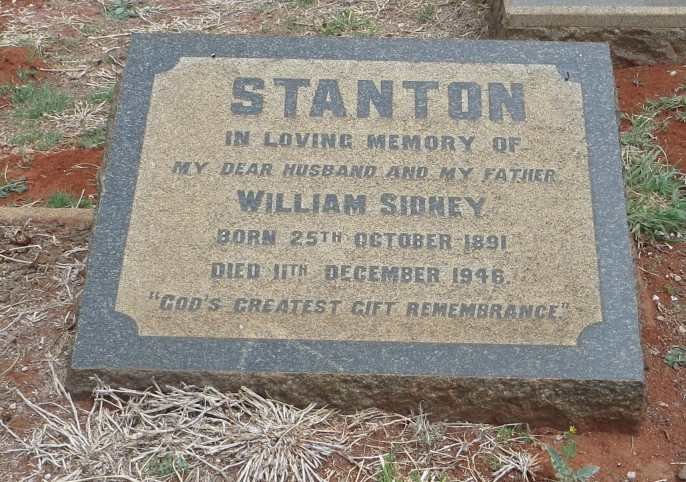 STANTON William Sidney 1891-1946