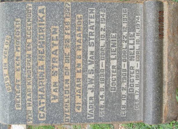 STRATEN J.W.S., van 1880-1948 &amp; Catharina Hendrika -1927 :: VAN STRATEN Lienie 1908-1936 :: VAN STRATEN Nellie 1913-1974
